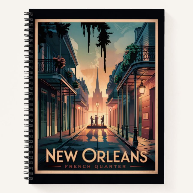 New Orleans French Quarter Notizbuch (Vorderseite)