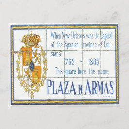 New Orleans French Quarter Plaza D'Armas Zeichen Postkarte