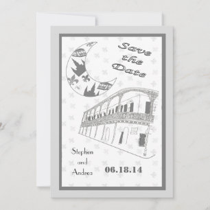 New Orleans French Quarter Termin-Karten Save The Date
