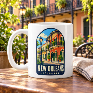 New Orleans French Quarter Vintage Louisiana Kaffeetasse