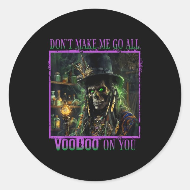 New Orleans Ghost Tour Y Priest Voodoo Mardi Gras  Runder Aufkleber (Vorderseite)