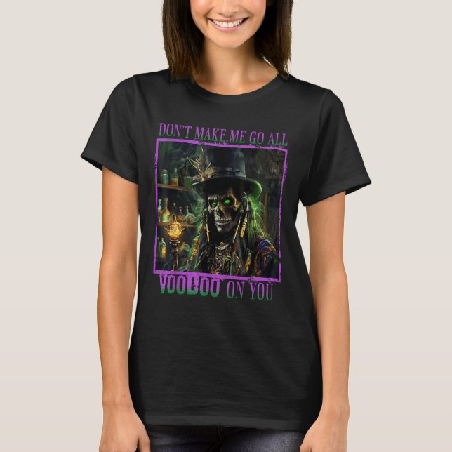 New Orleans Ghost Tour Y Priest Voodoo Mardi Gras  T-Shirt (Vorderseite)