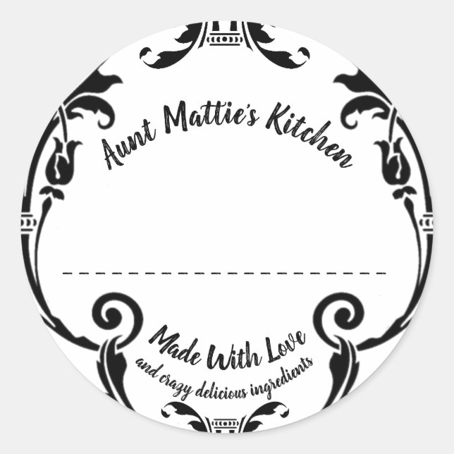 New Orleans Grillwork Kochen Runder Aufkleber (Vorderseite)