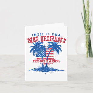 New Orleans Gulf America Patriotic Karte