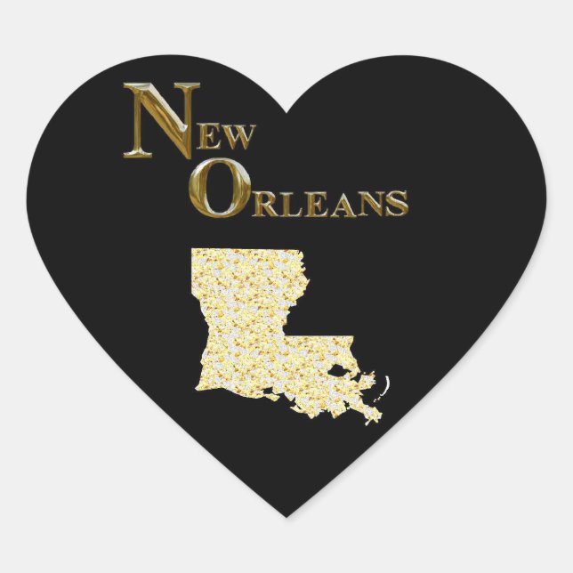 NEW ORLEANS Herz-Aufkleber (Vorderseite)