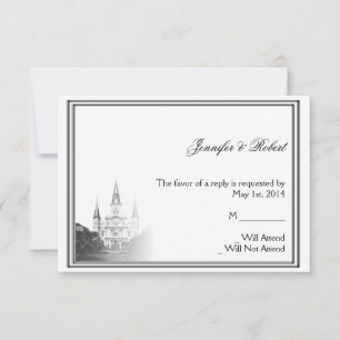 New Orleans Hochzeit in Urlaubsort Response Card RSVP Karte