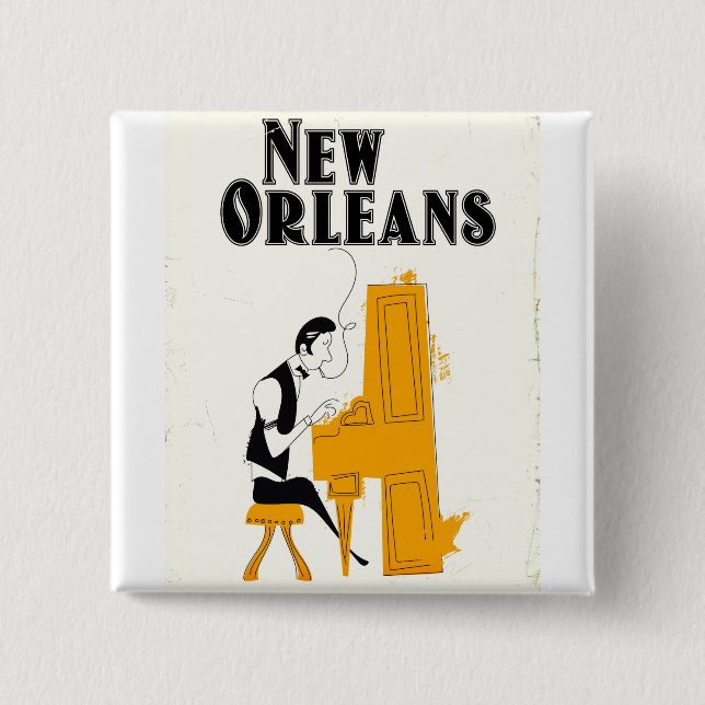 New Orleans Honky Tonk Button (Vorderseite)