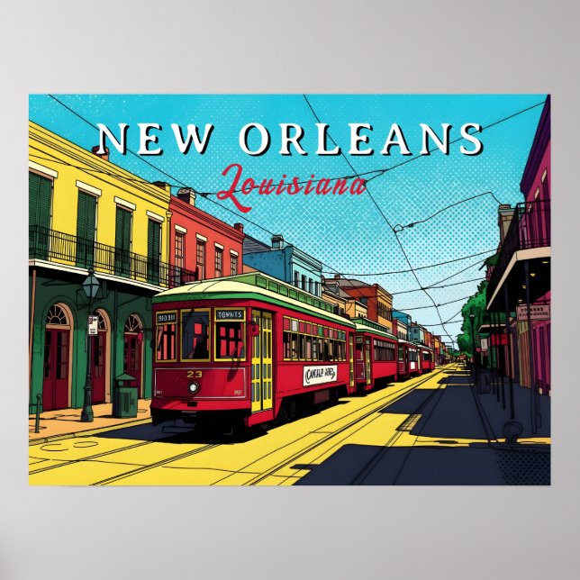 New Orleans Inspired Urban Art Poster (Vorne)