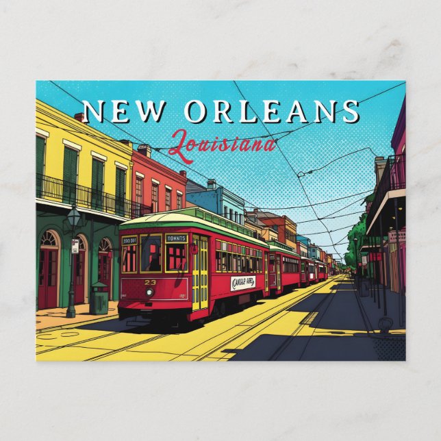 New Orleans Inspired Urban Art Postkarte (Vorderseite)