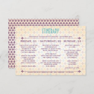 New Orleans Itinerary Einladung