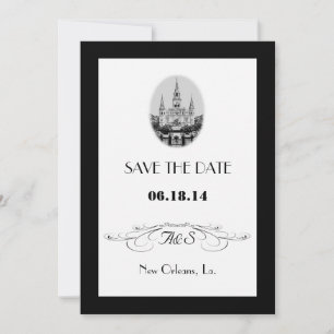 New Orleans Jackson Square Speichern Sie die Datum Save The Date