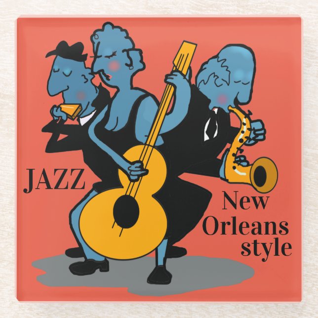 NEW ORLEANS JAZZ by Slipperywindow Untersetzer (Vorderseite)