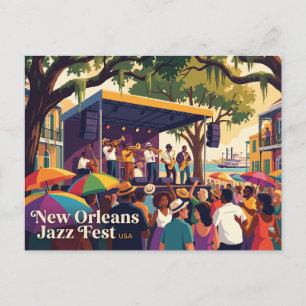 New Orleans Jazz Fest, USA Postkarte