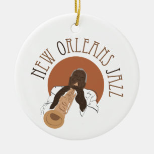 New Orleans Jazz Keramik Ornament