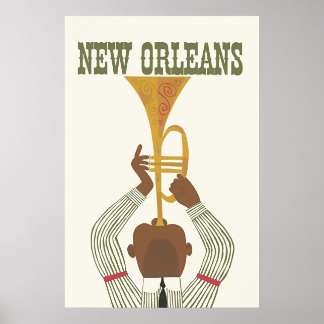 New Orleans, Jazz, Reiseplakat Poster (Vorne)