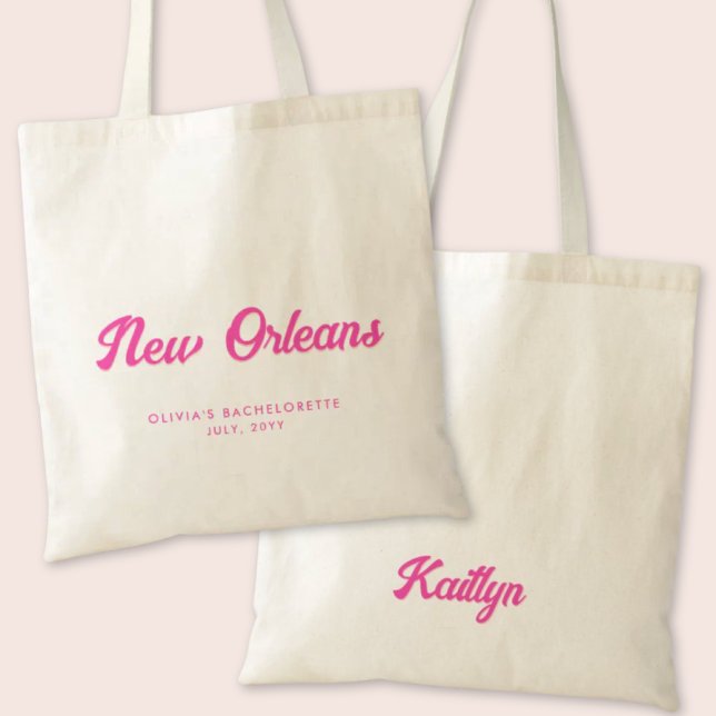 New Orleans Junggeselinnen-Abschied Personalisiert Tragetasche (New Orleans Bachelorette Party Tote Bag)