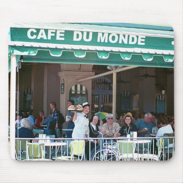 New Orleans Kaffee und Beignets Mousepad (Vorne)