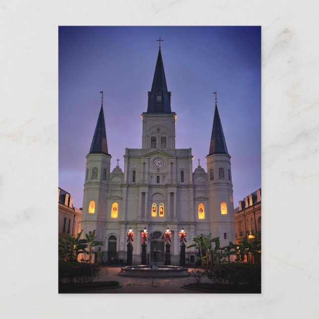 New Orleans, Kathedrale Basilica, Jackson Square Postkarte (Vorderseite)