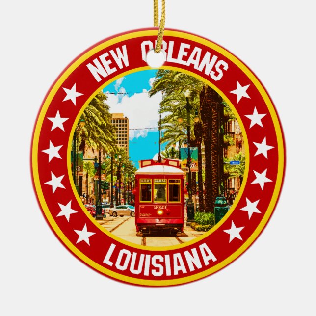 New Orleans Keramik Ornament (Vorne)