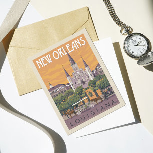 New Orleans, LA SAVE THE DATE Einladungspostkarte