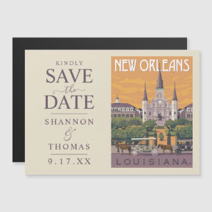 New Orleans, LA   SAVE THE DATE Magneteinladung