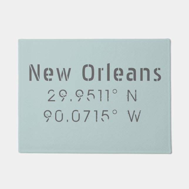 New Orleans Latitude & Longitude Fußmatte (Vorderseite)