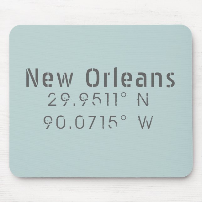 New Orleans Latitude & Longitude Mousepad (Vorne)