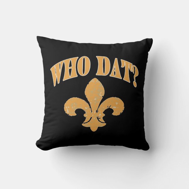 New Orleans Lilie, Black and Gold Kissen (Vorderseite)