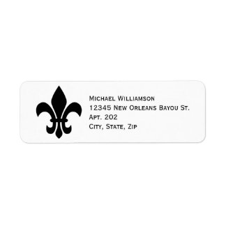 New Orleans Lilie Symbol Schwarz Personalisiert