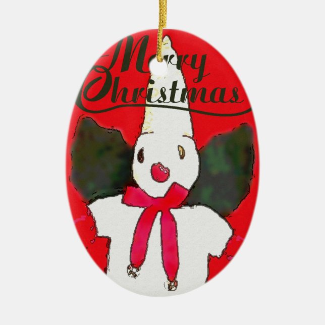 New Orleans Little Snowman Keramik Ornament (Vorne)