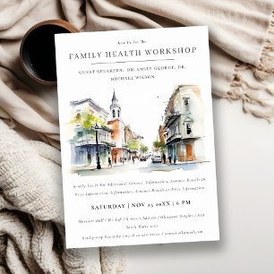 New Orleans Louisiana Aquarell-Workshop-Seminar Einladung