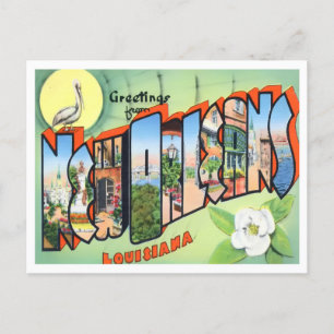 New Orleans, Louisiana Big Letters Postcard Postkarte