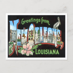 New Orleans, Louisiana Big Letters Postcard Postkarte