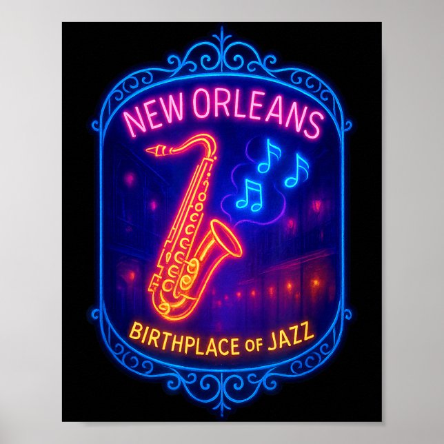 New Orleans, Louisiana, Birthplace Of Jazz  Poster (Vorne)