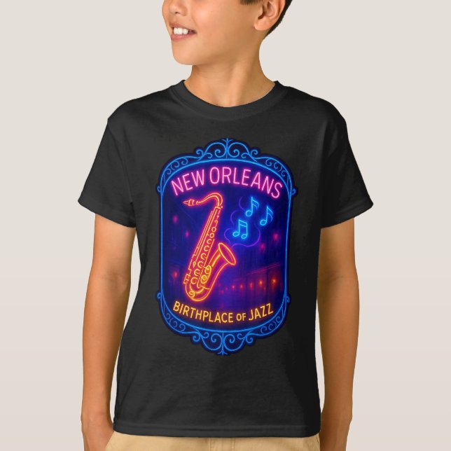 New Orleans, Louisiana, Birthplace Of Jazz  T-Shirt (Vorderseite)