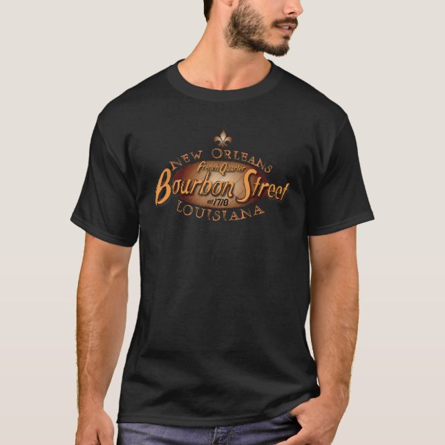 New Orleans Louisiana Bourbon Street French Quarte T-Shirt (Vorderseite)