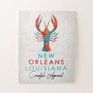 New Orleans Louisiana Crawfish Bright Puzzle
