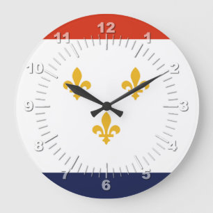 New Orleans (Louisiana) Flagge Große Uhr