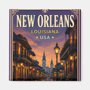 🎷 New Orleans Louisiana French Quarter Magnet