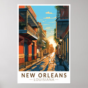 New Orleans Louisiana French Quarter Reise Kunst Poster