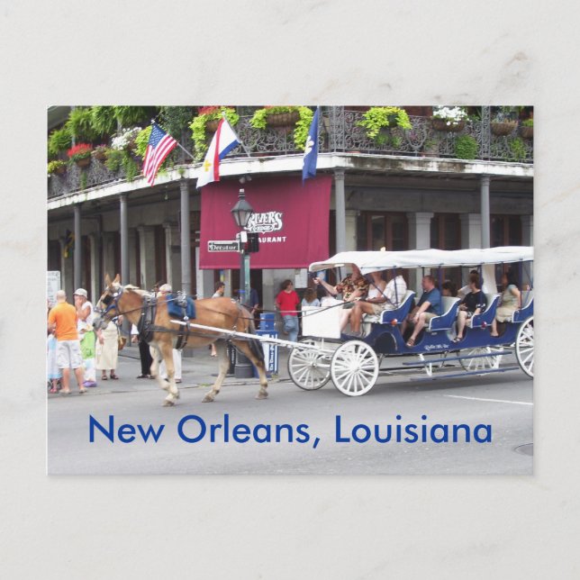 New Orleans, Louisiana House & Carriage Postkarte (Vorderseite)