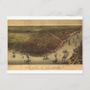 New Orleans, Louisiana im Jahr 1885 Postkarte