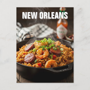 New Orleans Louisiana Jambalaya Feiertagspostkarte