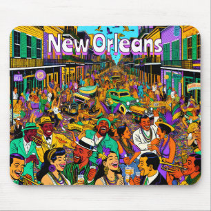 New Orleans, Louisiana Leute, die Spaß haben Mousepad
