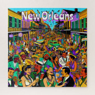 New Orleans, Louisiana Leute, die Spaß haben Puzzle