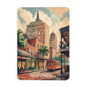 New Orleans Louisiana Malerei Magnet