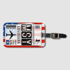 New Orleans Louisiana MSY Gepäcktag Gepäckanhänger