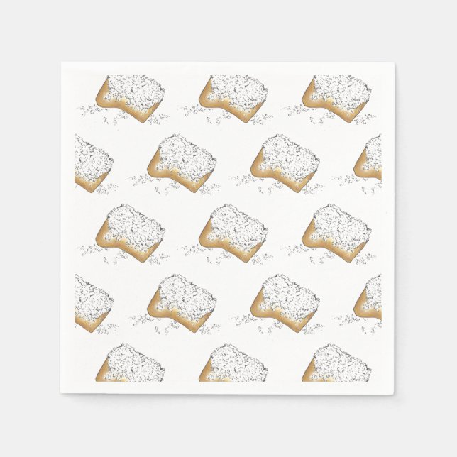 New Orleans Louisiana NOLA Zuckerhut Konditorei Serviette (Vorderseite)