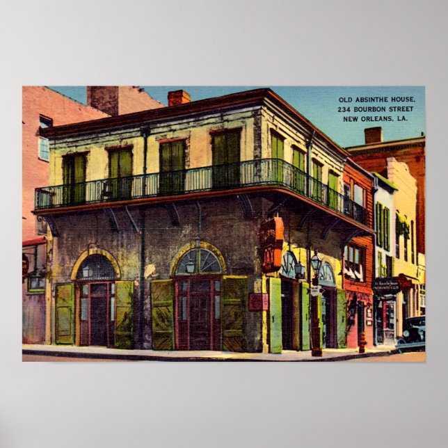 New Orleans Louisiana Old Absinth House Poster (Vorne)