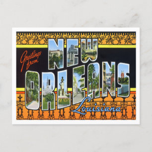 New Orleans, Louisiana Postkarte mit großen Buchst